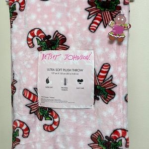 Betsey Johnson plush throw